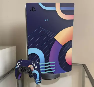 Ps5 skin geometrische kunstformen - TenStickers