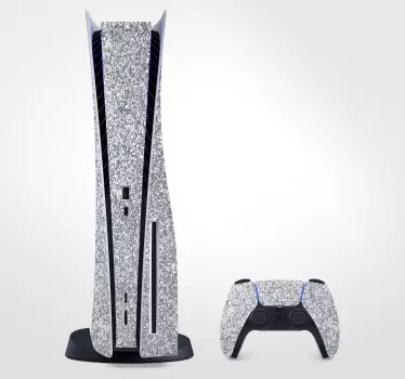 PS5 Skin Glänzende silberne Aufkleber - TenStickers