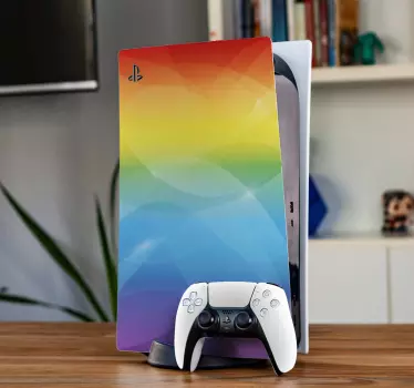 Glänzender Regenbogen PS5 Skin - TenStickers