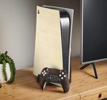 Holzstruktur in Brauntönen PS5 Skin - TenStickers