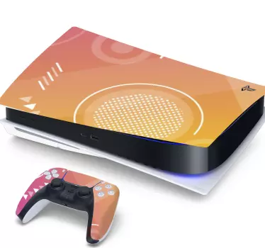 Ps5 skin im abstrakten geometrischen stil - TenStickers
