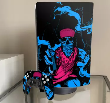 Ps5 skin im skull graffiti stil - TenStickers