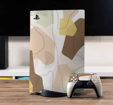 Ps5 skin in abstrakten erdtönen - TenStickers