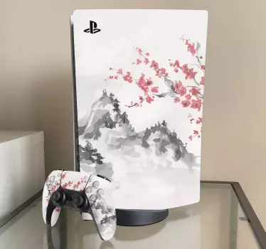Landschaft im japanischen Stil PS5 Skin - TenStickers