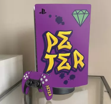 PS5 Skin gaming-graffiti-name - TenStickers