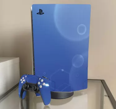 Ps5 skin mit blauen technikmuster - TenStickers
