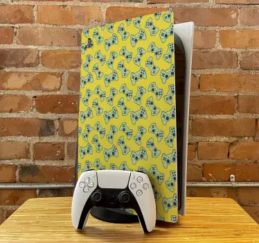 Ps5 skin mit gamecontroller-muster - TenStickers