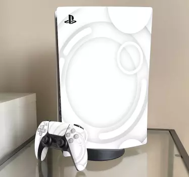 Ps5 skin mit kreisförmigem weißen muster - TenStickers