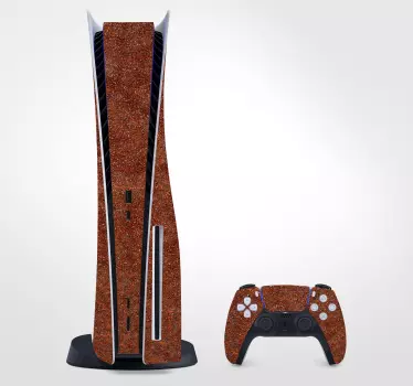 Ps5 skin mit rustikalem textur-finish - TenStickers