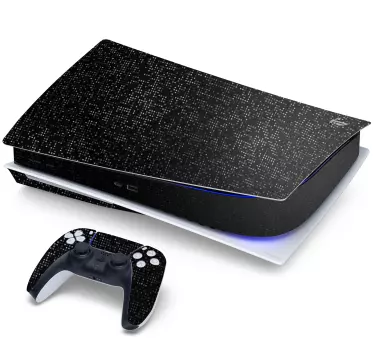 Ps5 skin mit schwarzem gemustertem design - TenStickers