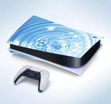 Ps5 skin mit wasserwellenmuster - TenStickers