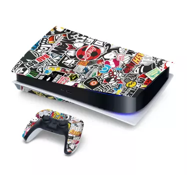PS5 Skin Urbane collage - TenStickers