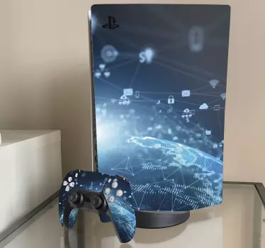 PS5 Skin verbindung zur digitalen welt - TenStickers