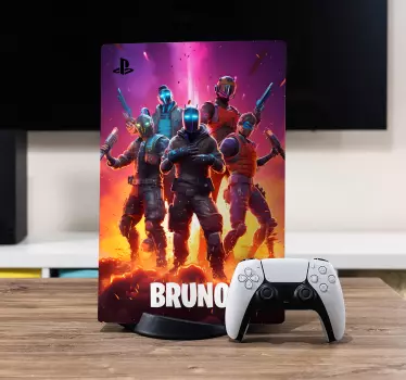 Fortnite Design mit Namen PS5 Skin - TenStickers