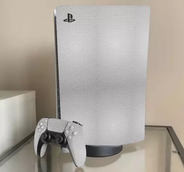 PS5 Skin Weiße kohlenstoffhaut - TenStickers