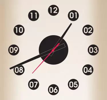 Punkte Uhr Aufkleber - TenStickers