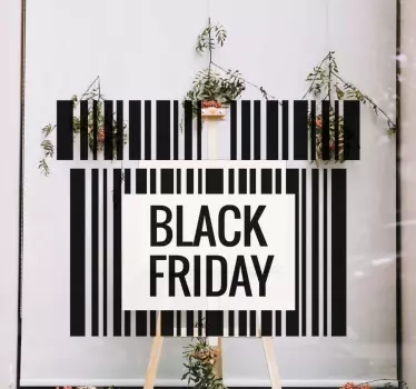 Wandtattoo Black Friday barcode-verkaufsankündigung - TenStickers