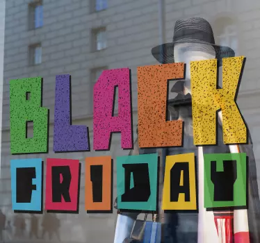 Rabatt aufkleber black friday verkaufsereignis - TenStickers