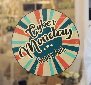 Rabatt Aufkleber cyber-verkaufszeichen - TenStickers