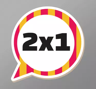 Rabatt aufkleber im sprechblasen design - TenStickers
