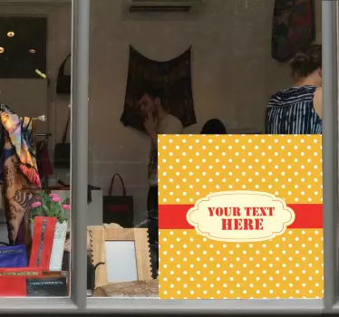 Rabatt aufkleber mit gepunktetem hintergrund - TenStickers