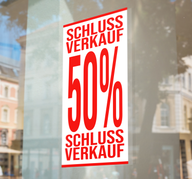 Rabatt Aufkleber rechteckige Format Ermäßigung - TenStickers