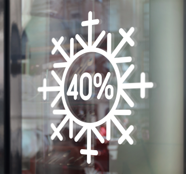 Rabatt Aufkleber schneeflockenrabatt - TenStickers