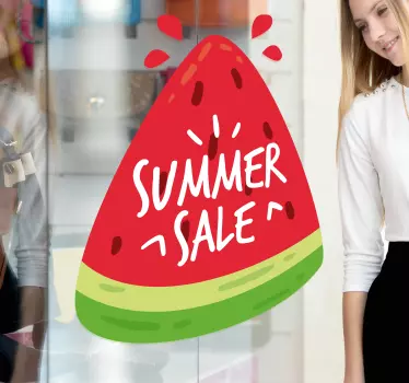 Rabatt Aufkleber Summer Sale Melone - TenStickers