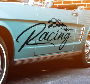 Rennflagge Racing Autoaufkleber - TenStickers