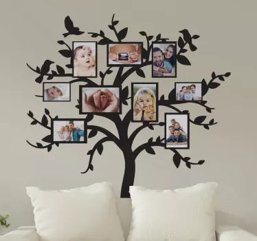 Wandtattoo Baum Rahmen Stammbaum - TenStickers