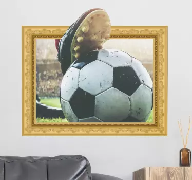 Rahmenaufkleber des fußballs 3d - TenStickers