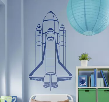 Rakete Weltall Aufkleber - TenStickers