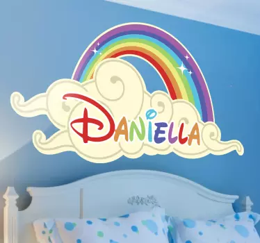 Regenbogen mit Namen Wandtattoo Kinderzimmer - TenStickers