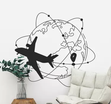Reisen sie die welt wandtattoo - TenStickers