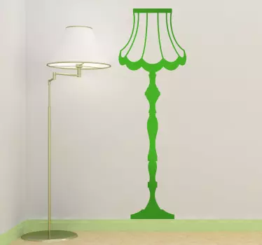 Wandtattoo Schlafzimmer Retro Stehlampe - TenStickers