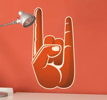 Rock Hand Sticker - TenStickers