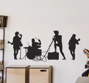 Rockband Rock Musik Wandaufkleber - TenStickers