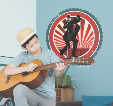 Rocksänger Aufkleber - TenStickers