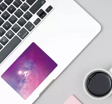 Rosa Nebel Flecken Trackpad Sticker - TenStickers