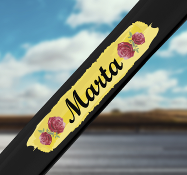 Rose fahrrad anpassbare blume wanddekor - TenStickers