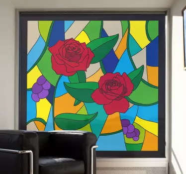 Rosesn Fenster Sticker - TenStickers