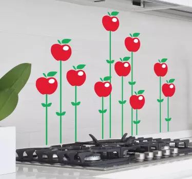 Rote Äpfel Aufkleber - TenStickers