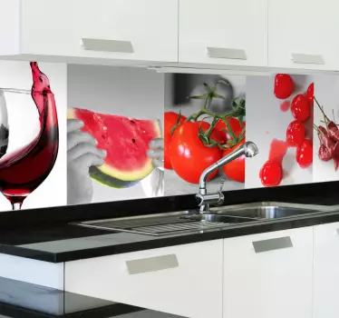 Rote Lebensmittel Aufkleber - TenStickers