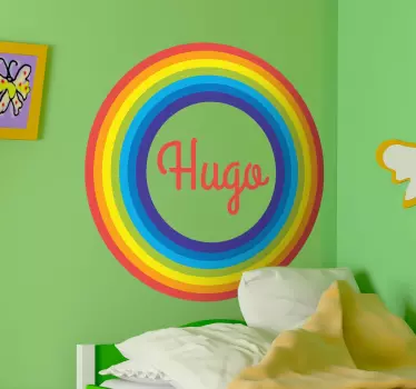 Runder Regenbogen Aufkleber - TenStickers