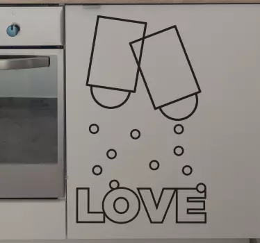 Salz und Pfeffer Aufkleber - TenStickers