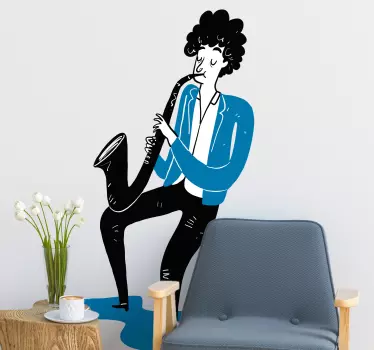 Saxophonist Aufkleber - TenStickers