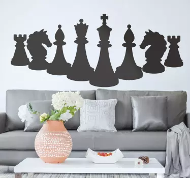 Schachfiguren brettspiel Wandtattoo - TenStickers