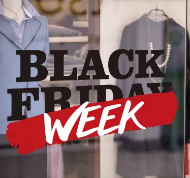 Schaufenster Aufkleber Black Friday Week - TenStickers