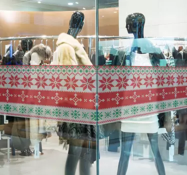 Schaufensteraufkleber Weihnachten Bordüre - TenStickers
