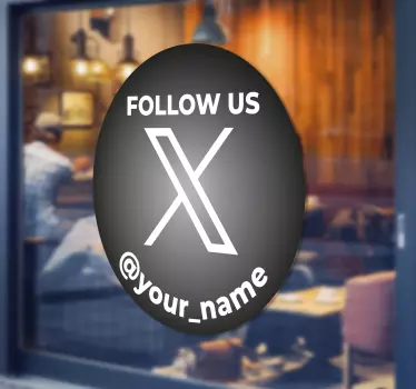 Schaufenster Aufkleber x personalisierter Name - TenStickers